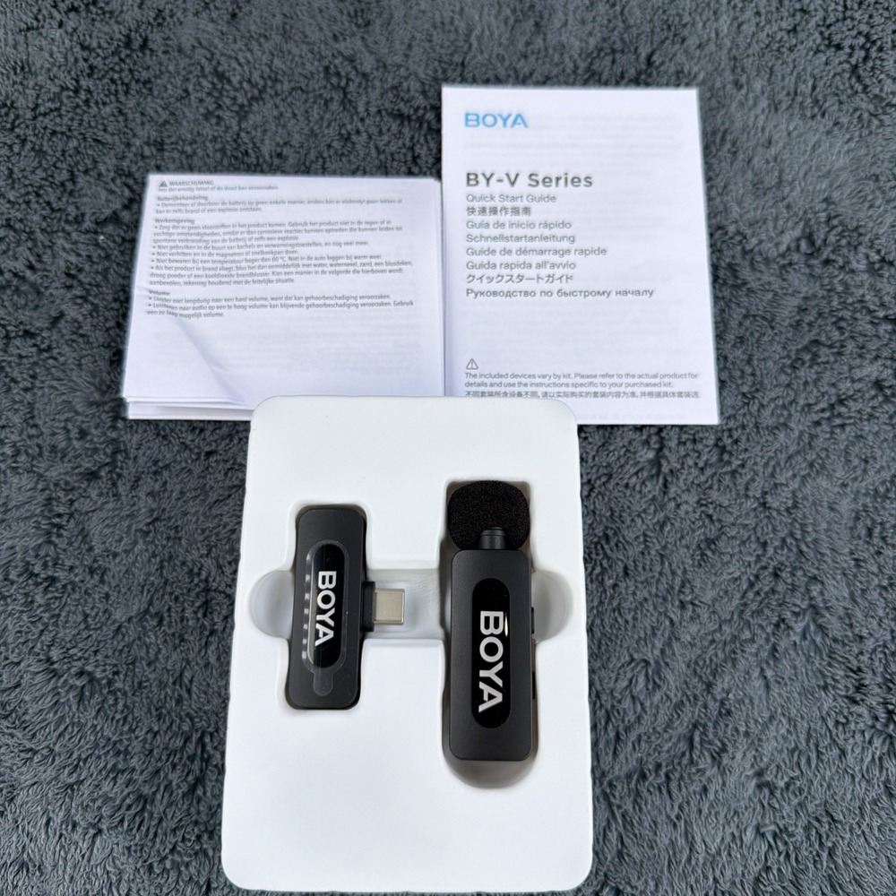 BOYA BY-V10 Wireless Microphones for iPhone 17/16/15 & Android/Laptop with USB-C - Picture 8 of 8